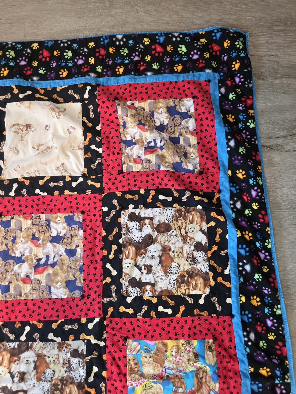 Sewing Dogs Handmade Dog Lover Quilt 52 x 63 Lap, Throw, Blanket, Gift